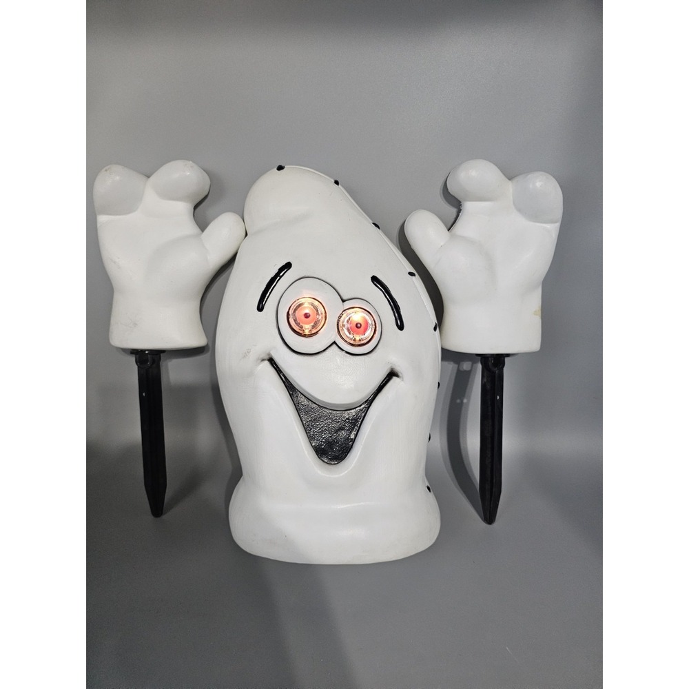 Vintage Halloween‎ Ghost Blowmold Paper Magic Lawn Decor Stick 90s Light Up